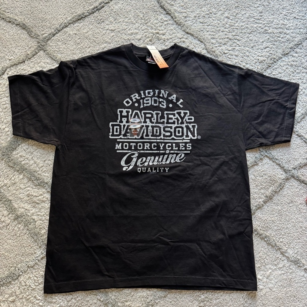 Harley Davidson tshirt short sleeve black Denny’s Springfield Missouri XXL new
